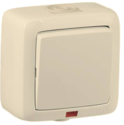 Изображение товара Выключатель одноклавишный HEGEL ВА10-212-01 надежное управление освещением