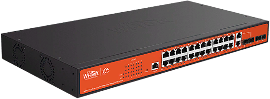 

Коммутатор управляемый Wi-Tek WI-PCMS328GF L2 PoE бюджет 400Вт, порты 24GE PoE, 2comboSFP, 2SFP, Cloud, WI-PCMS328GF