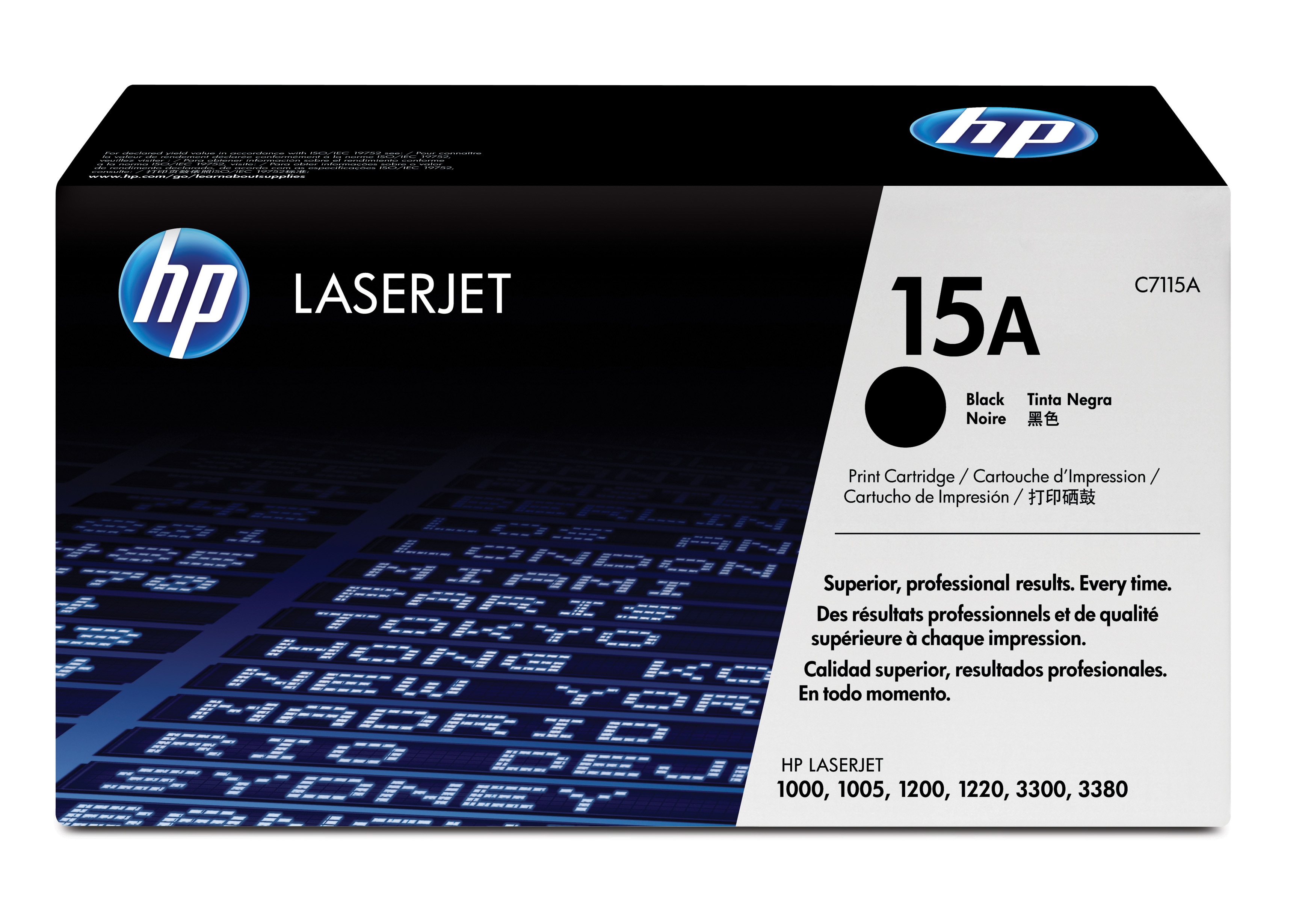 

Картридж HP 15A C7115A для принтера LaserJet 1000/1005/1200/1220/3300/3330mfp, 15A