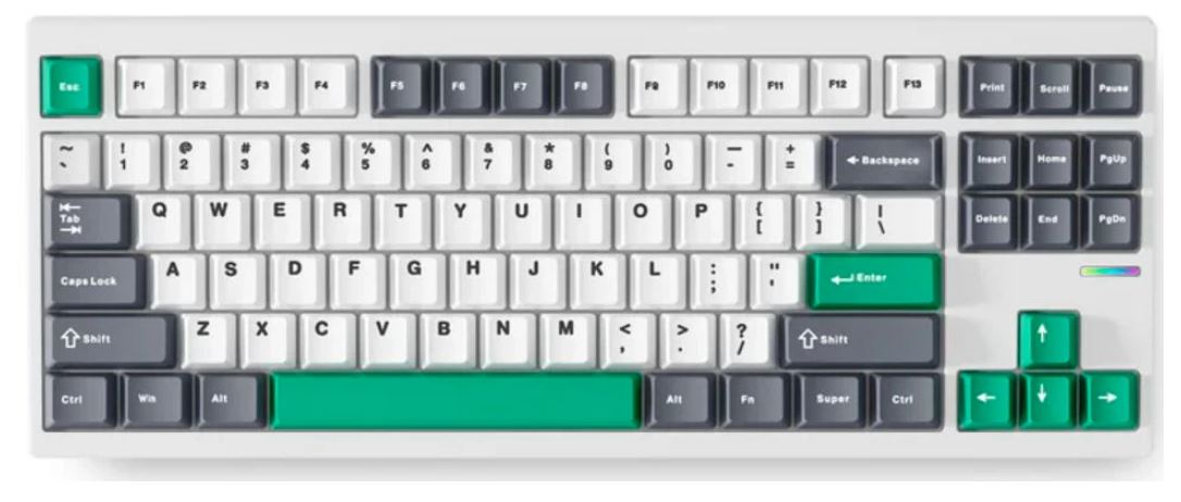 

Клавиатура Wireless MCHOSE GX87 Lite белый, GX87 Lite