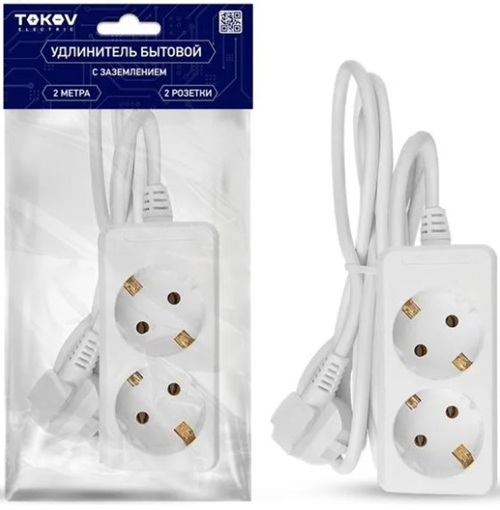 фото Удлинитель  TOKOV ELECTRIC TKE-C01-BU2-2-1-Z