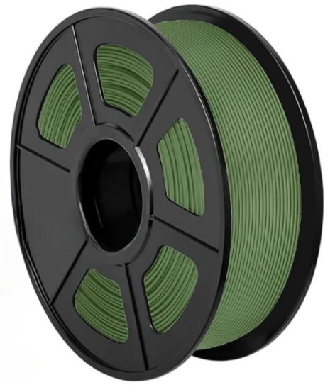 Изображение товара Пластик NVP NV-3D-PLA-MATTE-OLIVE-GREEN для 3D-печати, 1.75 мм, 1000 г
