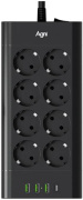 фото Сетевой фильтр  AGNI TP-FA4U8E-C-5m-black