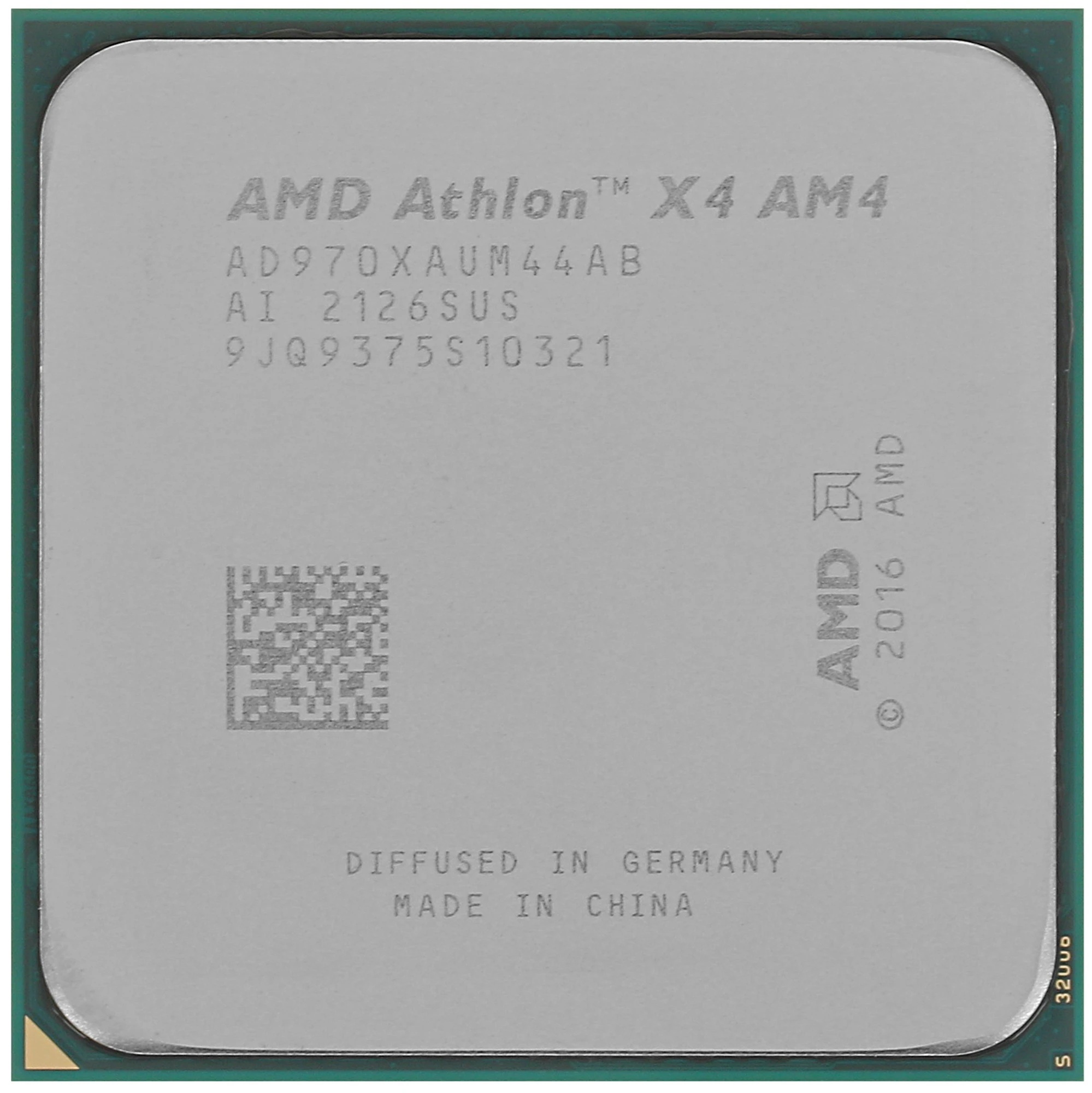 

Процессор AMD Athlon X4 970 AD970XAUM44AB Bristol Ridge 4C/4T 3.8-4.0GHz (AM4, L2 2MB, 28nm, TDP 65W) TRAY, Athlon X4 970