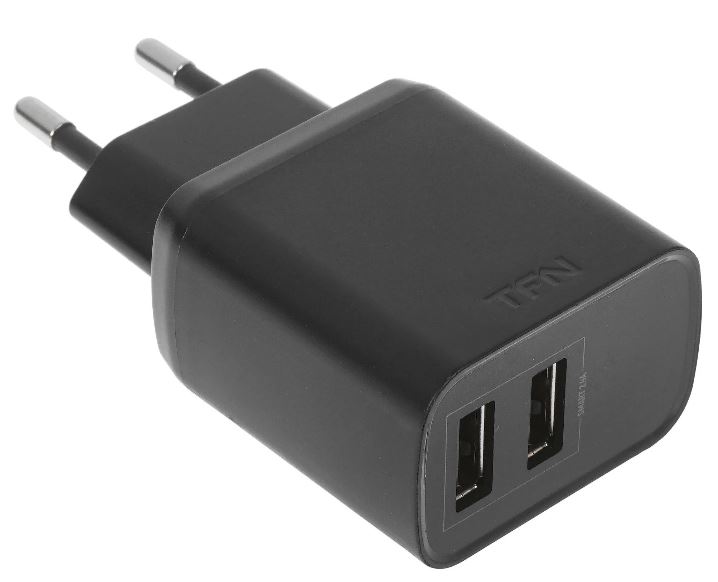 

Зарядное устройство сетевое TFN TFN-WCRPD12W2UBK 2USB Smart 2.4A без кабеля black, TFN-WCRPD12W2UBK