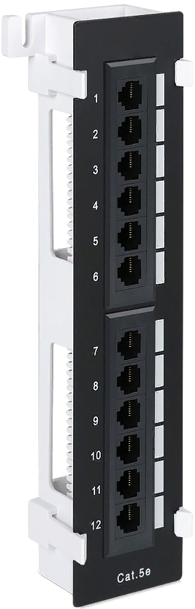 

Патч-панель WRLine WR-PL-12-C5E-WL-D настенная, 12 портов RJ-45, категория 5е, с подставкой, WR-PL-12-C5E-WL-D