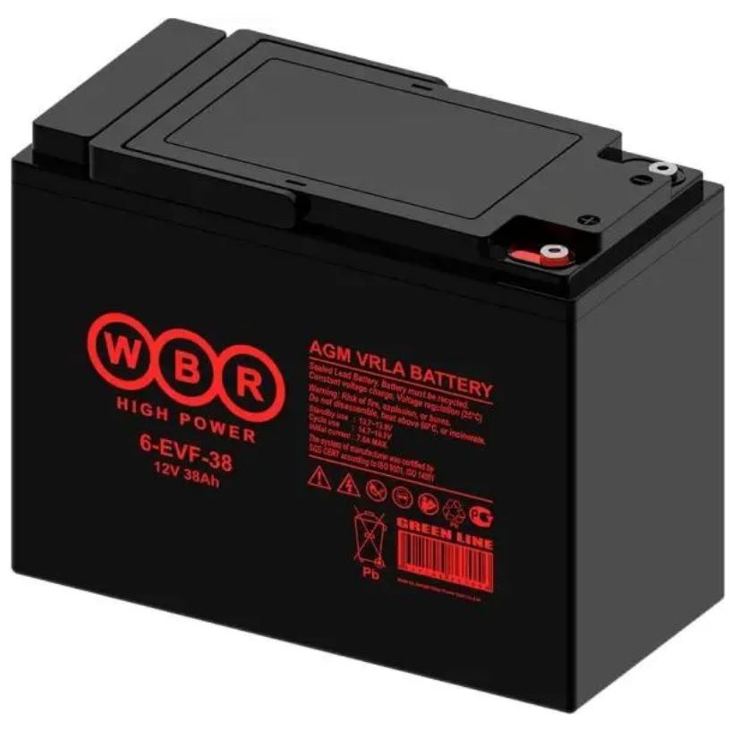 

Аккумулятор WBR 6-EVF-38 тяговый, 38Ач, 12В, 6-EVF-38