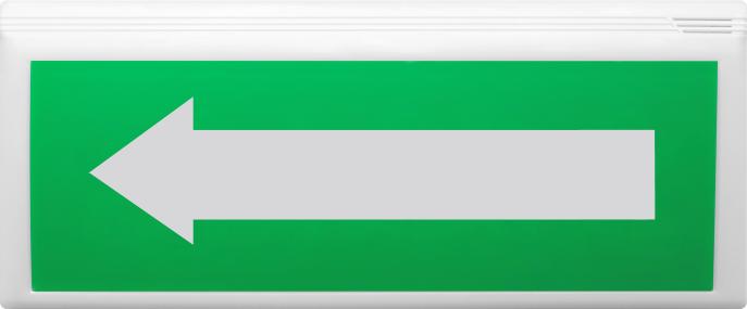 Оповещатель Сибирский Арсенал ВОСХОД-РС1-03 "Стрелка влево" пожарный световой адресный радиоканальный с сиреной (Табло)