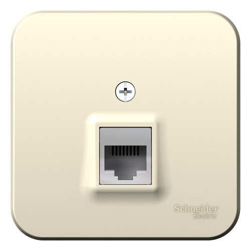 

Розетка Schneider Electric BLNIA011002 ТЛФ RJ11 изолир. Пластина Молочная наруж, BLNIA011002