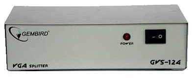 

Разветвитель VGA-сигнала Gembird GVS124 HD15F/4x15F, 1 компьютер - 4 монитора, GVS124