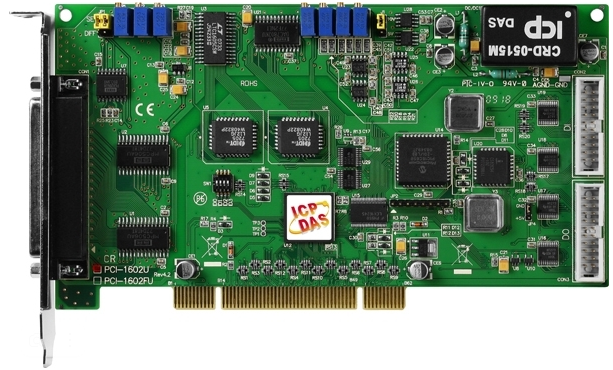 

Плата ICP DAS PCI-1602U CR Universal PCI,100ks/s, low gain 16-bit ,32 AI , 2 D/A ,digital i/o board (8k word FIFO), PCI-1602U CR