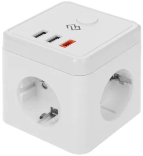 Изображение товара Умная розетка Digma DiPlug Cube 1 Wi-Fi с 3 гнездами для умного дома