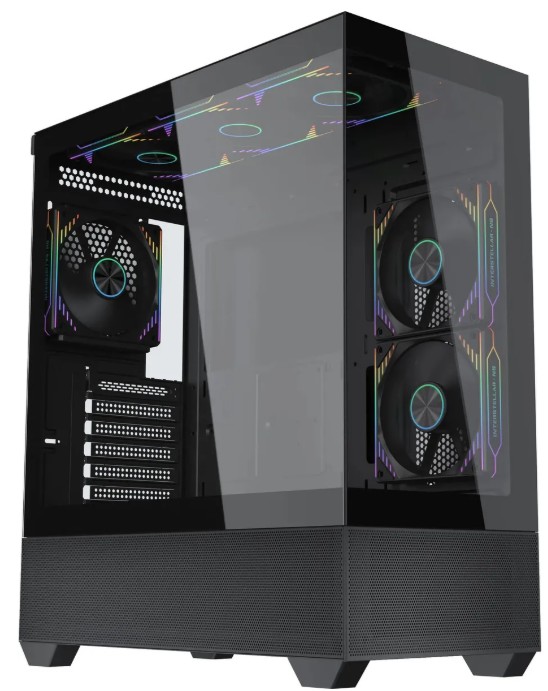 

Корпус ATX ACCORD ACC-EL1B TG черный, без БП, 2*USB 2.0, USB 3.1, ACC-EL1B TG