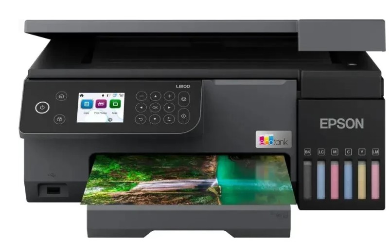 

МФУ струйное цветное Epson EcoTank L8100 C11CK94402 A4, печ. до 8 стр/мин., 5760x1440 dpi (печ.), 1200x4800dpi (скан.), USB, Wi-Fi, EcoTank L8100