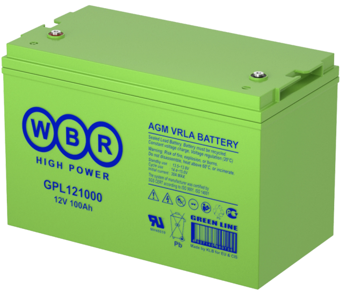 

Аккумулятор WBR GPL121000 12В, 100Ач, GPL121000