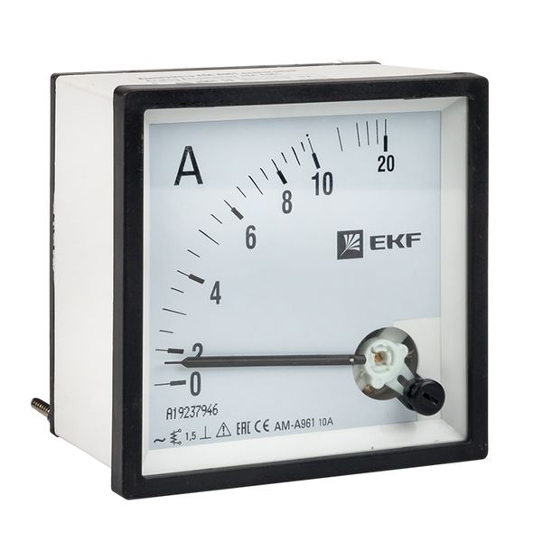 

Амперметр EKF ama-961-10 AMA-961 аналоговый на панель (96х96) квадратный вырез 10А прямое подкл., ama-961-10