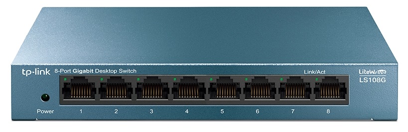 

Коммутатор TP-LINK LS108G неуправляемый, 8x10/100/1000 Мбит/с, металлический корпус, настольный/монтируемый на стену, plug and play, поддержка 802.1p, LS108G