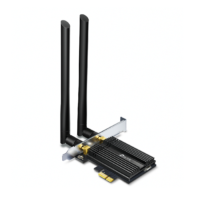

Адаптер TP-LINK Archer TX50E до 2402 Мбит/c на 5ГГц и до 574 Мбит/c на 2.4ГГц, поддержка Bluetooth 5.0, шифрования WPA2, две внешние антенны, Archer TX50E