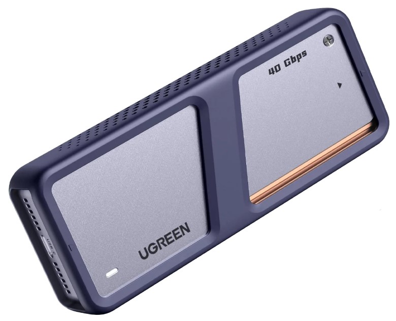 

Бокс внешний UGREEN D703 65727_ для жесткого диска 40Gbps M.2 NVMe USB-C 4.0 SSD Enclosure. Цвет: серый, D703