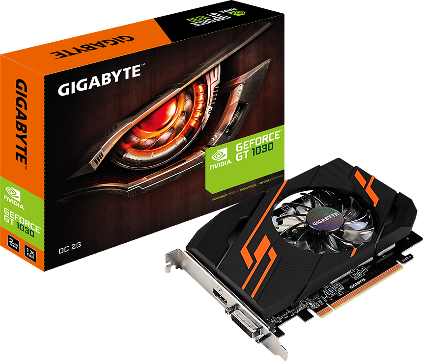 

Видеокарта PCI-E GIGABYTE GeForce GT 1030 2GB GDDR5 64bit 14nm 1290/6008MHz DVI-D(HDCP)/HDMI RTL, GeForce GT 1030