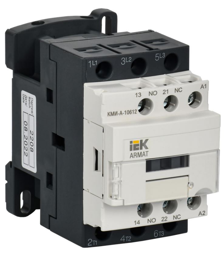 

Контактор IEK AR-ACC-11-006-110-11 ARMAT КМИ-А-10612 LC1D 6А 110В/АС3 1NO/1NC, AR-ACC-11-006-110-11