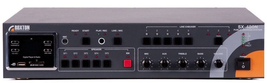 

Система Roxton SX-480N оповещения автоматическая - USB-проигрыватель-тюнер-усилитель, SX-480N