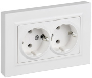 фото Розетка двухместная с заземлением  IEK BR-R27-16-K91-F