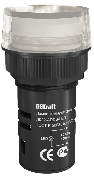 Изображение товара Лампа коммутационная DEKraft 25001DEK для электрических цепей