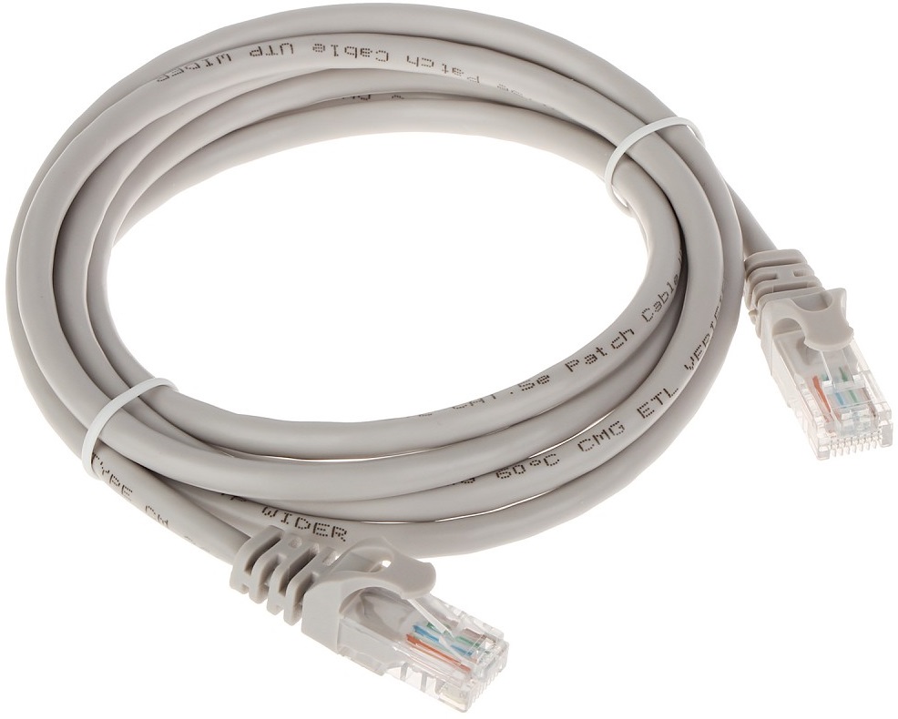 Кабель патч-корд U/UTP 5e кат. 15м BION BPC-U5E181-15M AWG 26 (7/0,16мм), многожильный, PVC, серый, 100% медь