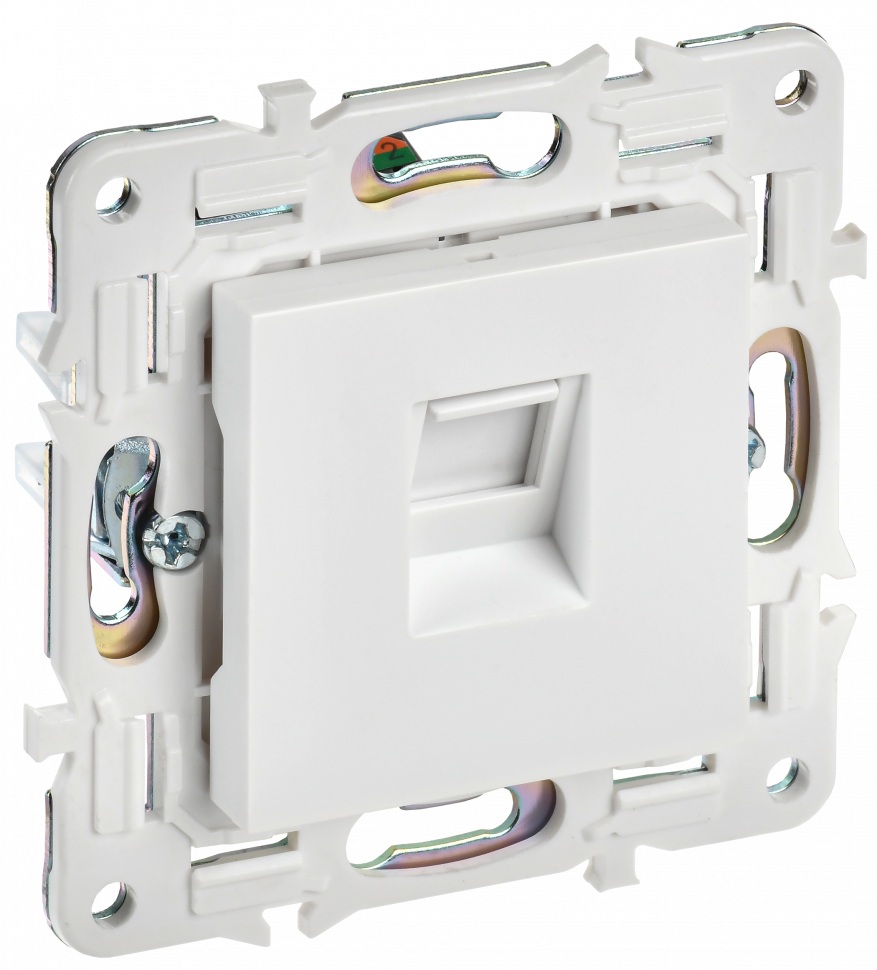 

Розетка компьютерная IEK SK-K10-2-K01 SKANDY RJ45 кат.6 SK-K02W Арктический белый, SK-K10-2-K01