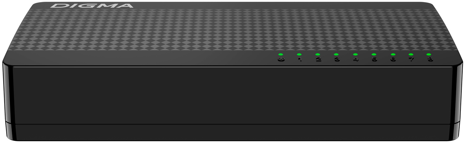 

Коммутатор неуправляемый Digma DSW-308FE 8x100Mb, DSW-308FE