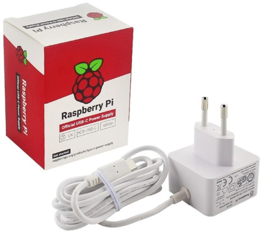 Изображение товара Блок питания Raspberry Pi Official USB‑C Power Supply 215 Вт для Raspberry Pi 4