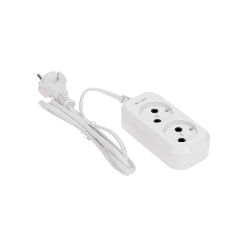 

Удлинитель PROconnect 13-4200 2 гнезда, 1,5м, 2х0,75мм2, б/з, белый, 13-4200