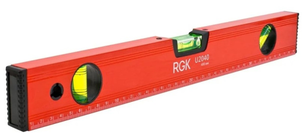 Изображение товара Пузырьковый уровень RGK U2040 400 мм профессиональный для строительных работ