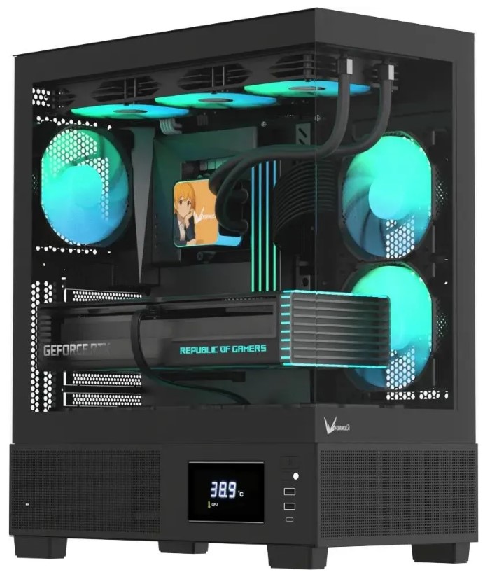 

Корпус ATX FORMULA CRYSTAL E1 черный, без БП, боковая панель из закалённого стекла, 2*USB 3.0, USB 3.1, CRYSTAL E1