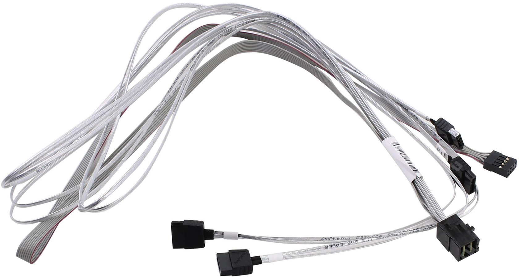 

Кабель интерфейсный SAS Supermicro CBL-SAST-0556 HDmSAS (SFF-8643) to 4xSATA with sideband 75/90cm, 12Gb/s, PB Free, CBL-SAST-0556
