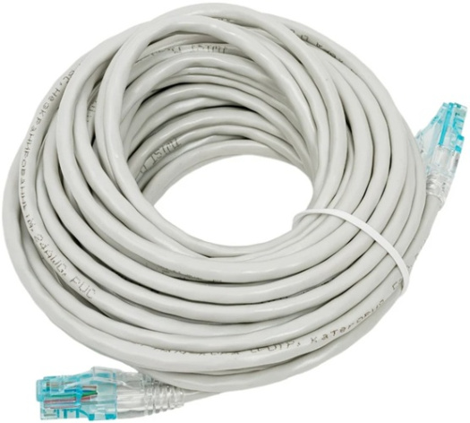 Изображение товара Патч-корд RJ-45 - RJ-45, категория 5e, 10 метров, серый, U/UTP