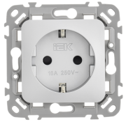 фото Розетка с заземлением  IEK FI-R14-16-1-K47