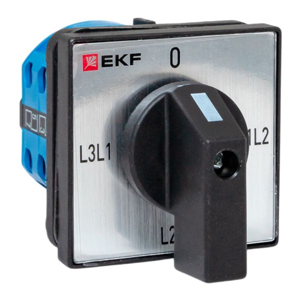 

Переключатель кулачковый EKF pk-1-73-10-65 ПК-1-73 10А 3P для вольтметра (линейное напряжение) IP65, pk-1-73-10-65