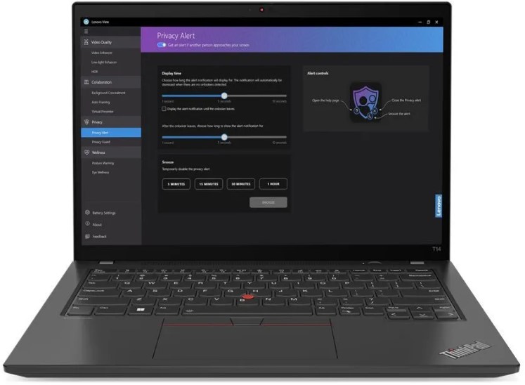 

Ноутбук Lenovo ThinkPad T14 Gen 4 21HD008XRT i7-1355U/16GB/512GB SSD/Iris Xe Graphics/14" WUXGA FHD/BT/WiFi/noOS/thunder black, ThinkPad T14 Gen 4
