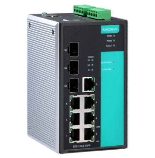 

Коммутатор управляемый MOXA EDS-510A-3SFP 7x10/100BaseT(X) ports, 3xSFP (mini-GBIC) ports, EDS-510A-3SFP