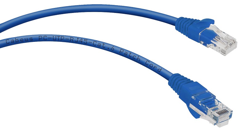 фото Кабель патч-корд U/UTP 6 кат. 2м  Cabeus PC-UTP-RJ45-Cat.6-2m-BL-LSZH