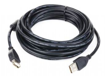 

Кабель интерфейсный USB 2.0 удлинитель Gembird AM/AF Pro, 1.8 м, позол.конт., черный, пакет, AM/AF