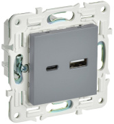 фото Розетка USB IEK SK-U22-018-K03