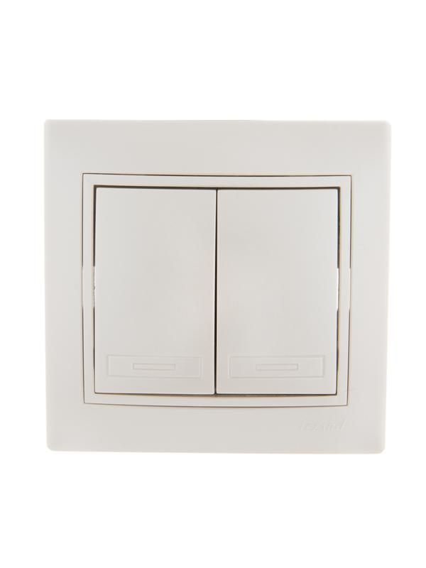 

Выключатель Lezard 701-3030-101 Mira 2-кл. СП 10А IP20 со вставкой жемчуж./бел. перламутр., 701-3030-101