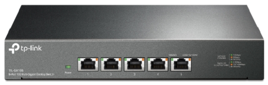 

Коммутатор неуправляемый TP-LINK TL-SX105 5x100/1G/2.5G/5G/10G RJ-45, TL-SX105