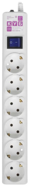 Изображение товара Сетевой фильтр Power Cube SPG6-16-1,9M — 6 розеток, 1,9 м кабель
