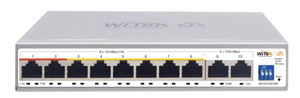 

Коммутатор настраиваемый Wi-Tek WI-PCES210G PoE 100Вт, порты 8FE PoE + 2GE, Easy Smart, WI-PCES210G