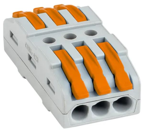 

Клемма соединительная EKF plc-smk-423 СМК 222-423 проходная 3 полюса 0,08-4 мм2, plc-smk-423