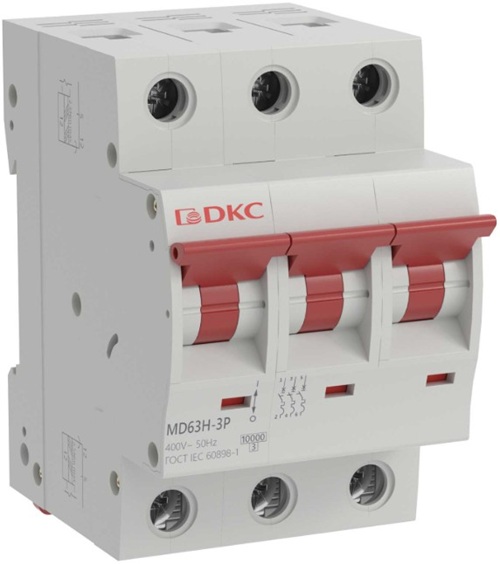 

Автоматический выключатель модульный DKC MD63H-3PC50 YON max типа MD63H 10кА 3P (C) 50А (кратность 4шт), MD63H-3PC50